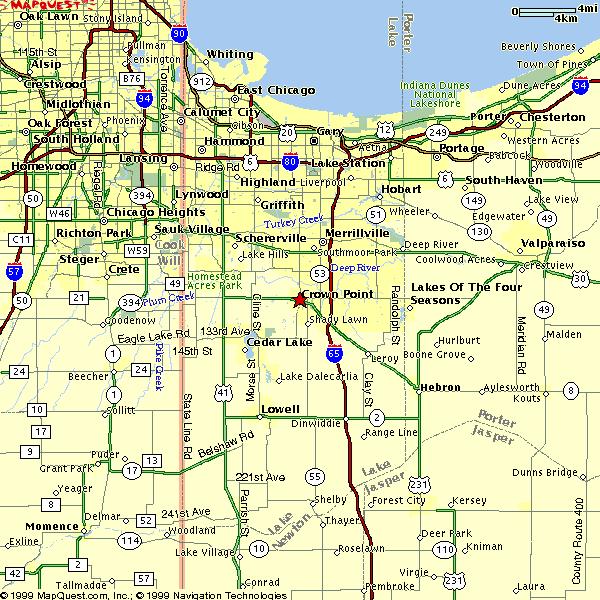 Crown point indiana map